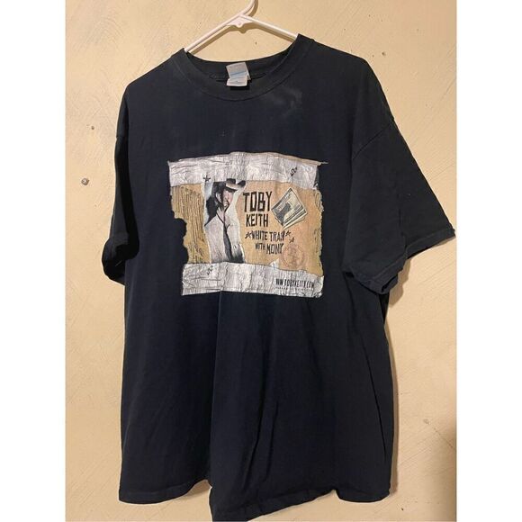 Toby Keith Shirt Distressed White Trash with Money black tee XL - Picture 1 of 6